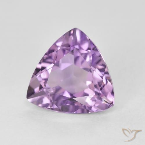 2.91カラットの天然Medium Light Purplish-Violetアメジスト、トリリオン、VVS-VS