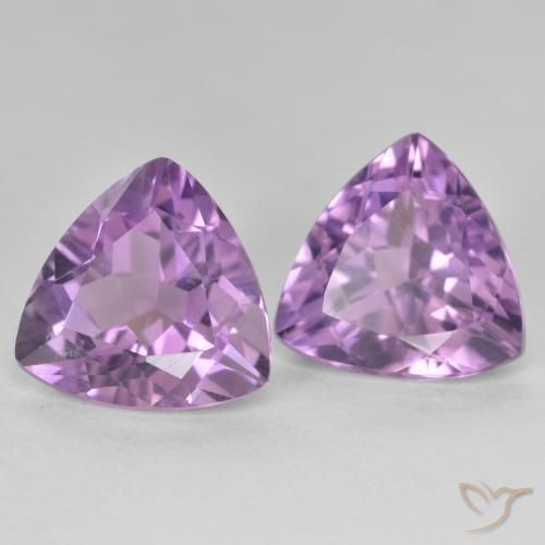 Shop natural 5.83ct ミディアムピンクバイオレット アメジスト gems, トリリオン, from ブラジル at GemSelect. In stock, global shipping!