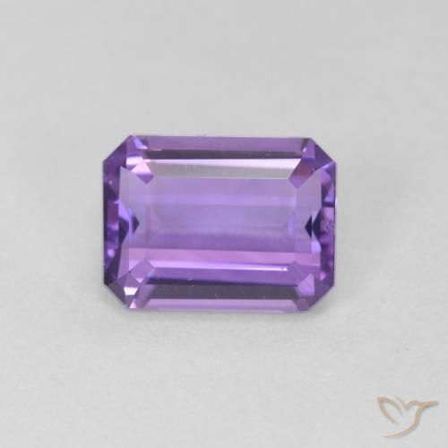 2.34ct 天然 ディープバイオレット アメジスト, エメラルドカット, VVS