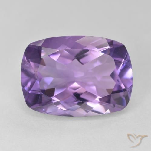 12.54ct 天然 ミディアムバイオレット アメジスト, クッション, VVS