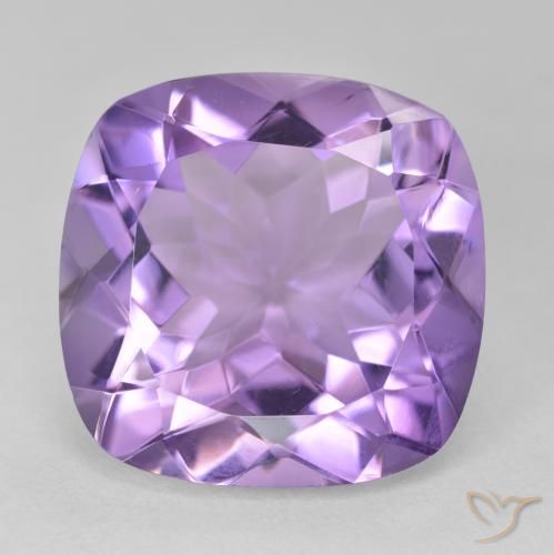 18.92ct 天然 ミディアムバイオレット アメジスト, クッション, VVS