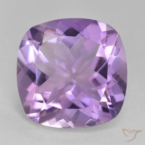 11.32ct 天然 ミディアムバイオレット アメジスト, クッション, VVS