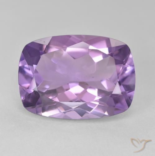 12.83ct 天然 ミディアムバイオレット アメジスト, クッション, VVS