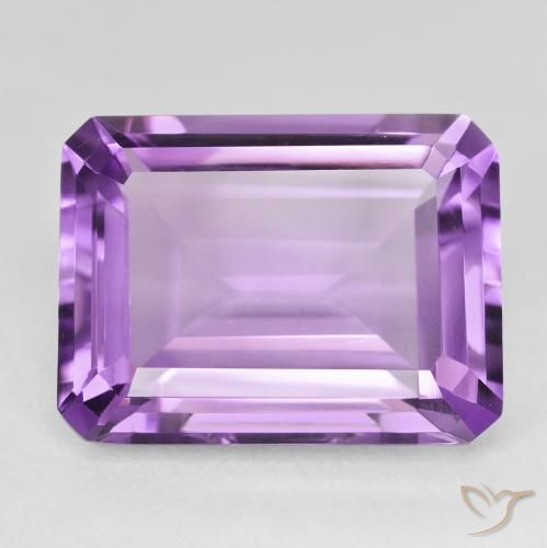 21.63ct 天然 Medium Light Purplish-Violet アメジスト, エメラルドカット, VVS