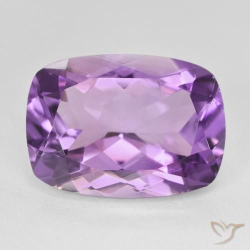 12.22ct 天然 Medium Light Purplish-Violet アメジスト, クッション, VVS
