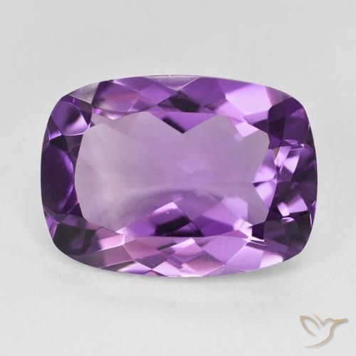 11.38ct 天然 Medium Light Purplish-Violet アメジスト, クッション, VVS