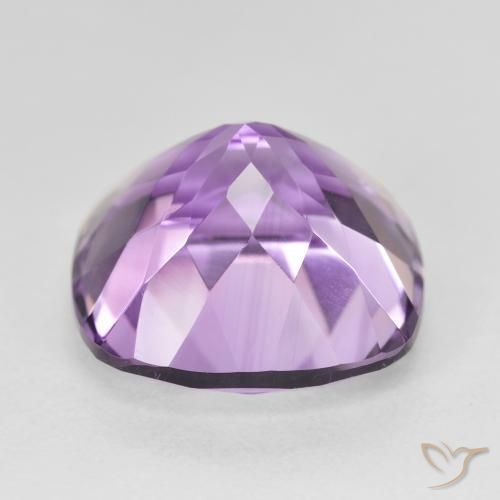 12.98カラットの天然Medium Light Purplish-Violetアメジスト、クッション、VVS
