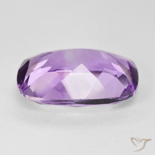 11.19カラットの天然Medium Light Purplish-Violetアメジスト、クッション、VVS