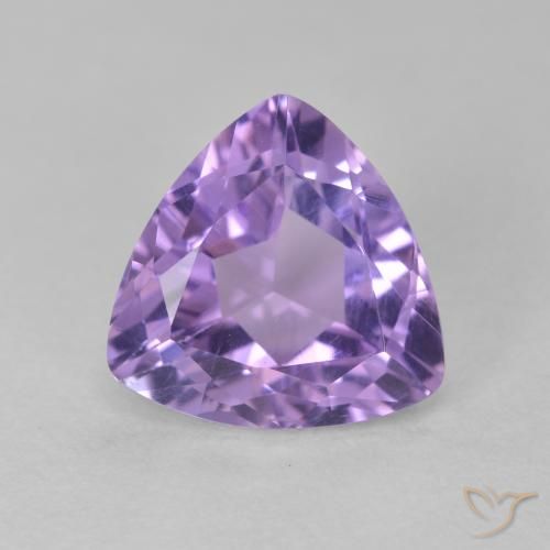2.89ct 天然 ミディアムバイオレット アメジスト, トリリオン, VS