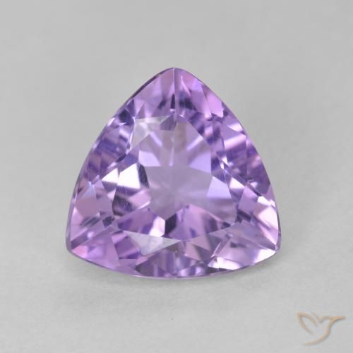 2.72ct 天然 ミディアムバイオレット アメジスト, トリリオン, VS