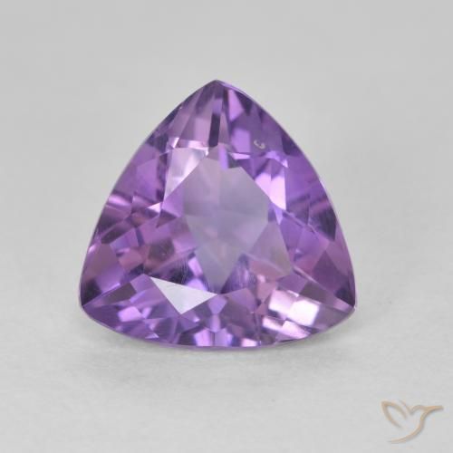 2.72ct 天然 ミディアムバイオレット アメジスト, トリリオン, VS