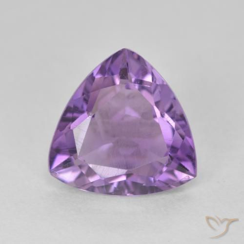 2.75ct 天然 ミディアムバイオレット アメジスト, トリリオン, VS