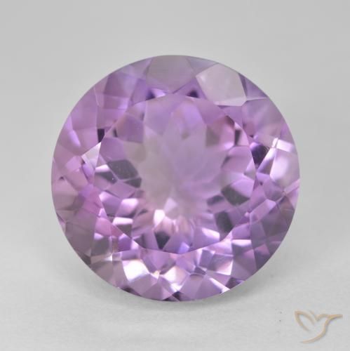 14.50ct 天然 ミディアムバイオレット アメジスト, ラウンド, VVS