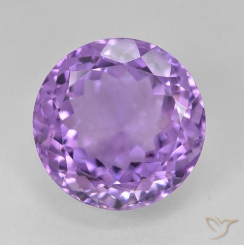 16.48ct 天然 ミディアムバイオレット アメジスト, ラウンド, VVS