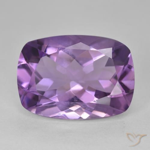 12.28ct 天然 Medium Light Purplish-Violet アメジスト, クッション, VVS