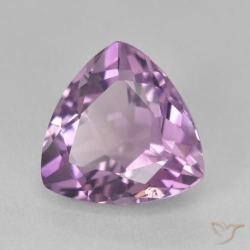 3.21ct 天然 グレーがかったバイオレット アメジスト, トリリオン, VS