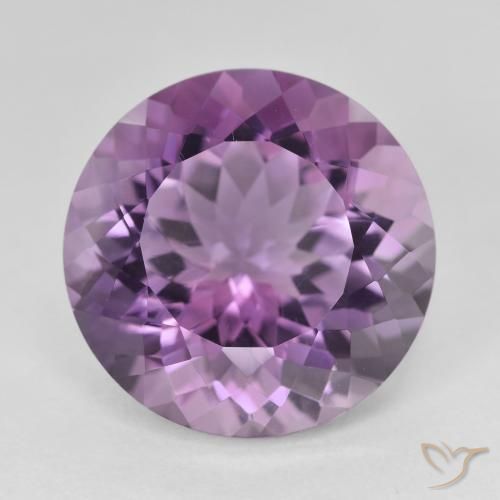 13.56ct 天然 ミディアムバイオレット アメジスト, ラウンド, VVS
