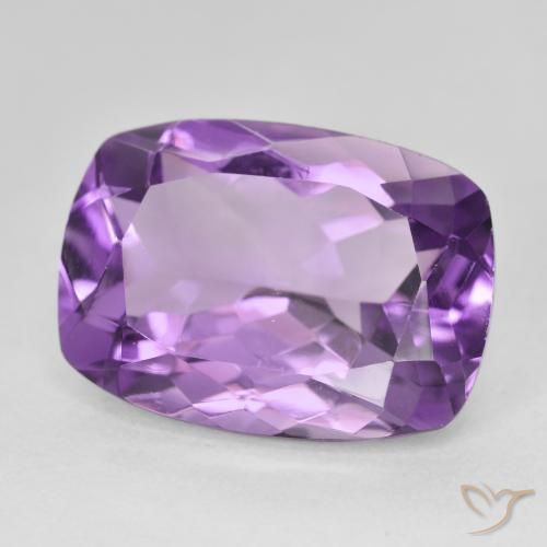 13.17カラットの天然Medium Light Purplish-Violetアメジスト、クッション、VVS