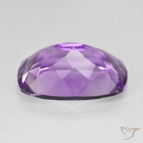 12.02カラットの天然Medium Light Purplish-Violetアメジスト、クッション、VVS