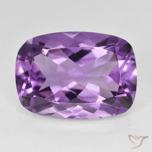 12.87ct 天然 Medium Light Purplish-Violet アメジスト, クッション, VVS