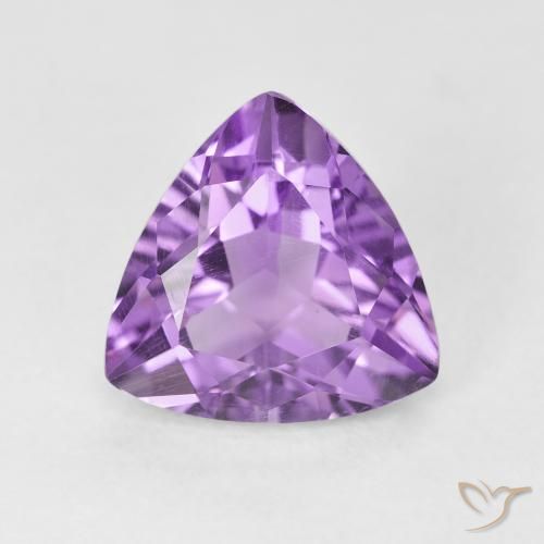 2.87ct 天然 ミディアムピンクがかったバイオレット アメジスト, トリリオン, VS