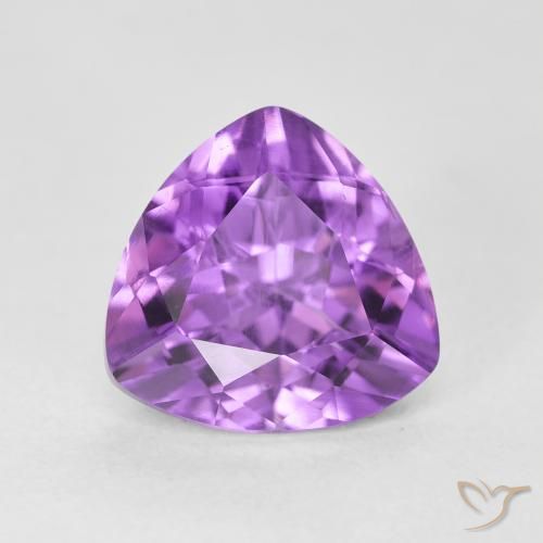 3.13ct 天然 ピンクがかったバイオレット アメジスト, トリリオン, VS
