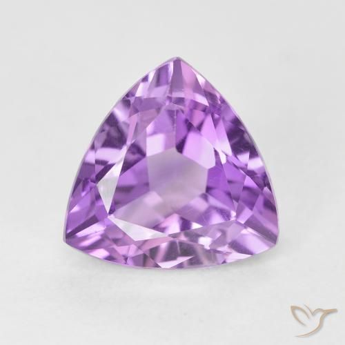 3.16ct 天然 ミディアムピンクがかったバイオレット アメジスト, トリリオン, VS
