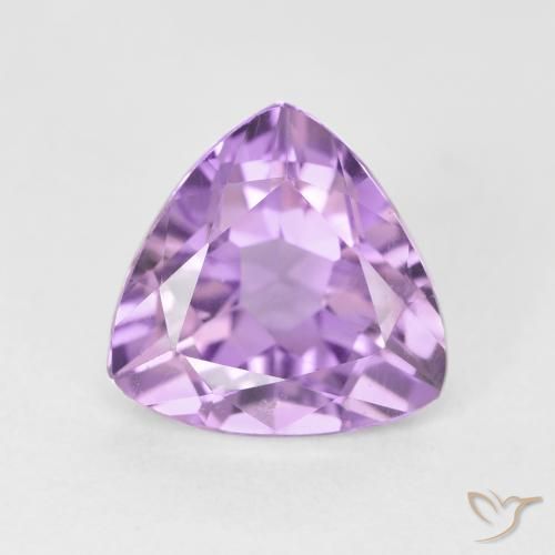 2.96ct 天然 ミディアムピンクバイオレット アメジスト, トリリオン, VS