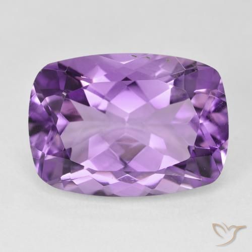 12.57ct 天然 ミディアムバイオレット アメジスト, クッション, VVS