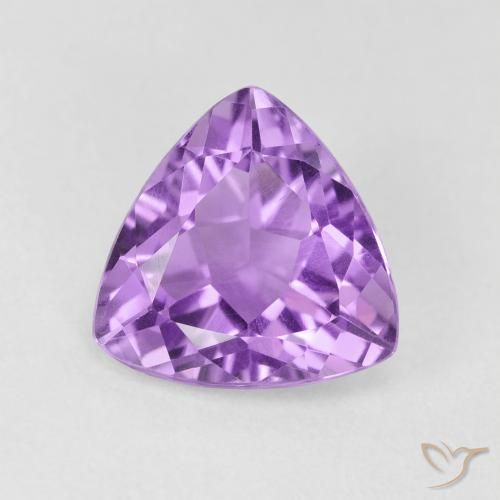 2.57ct 天然 ミディアムピンクがかったバイオレット アメジスト, トリリオン, VS