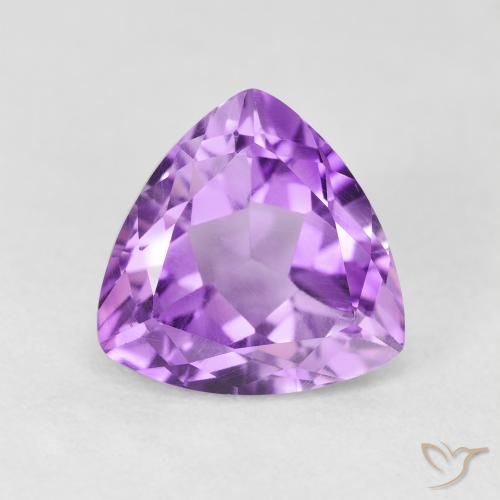 3.16ct 天然 ピンクがかったバイオレット アメジスト, トリリオン, VVS-VS