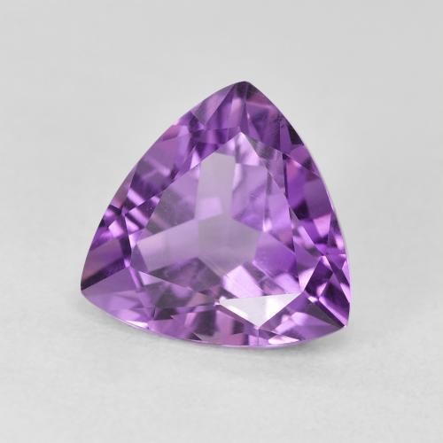 3.07カラットの天然Medium Light Purplish-Violetアメジスト、トリリオン、VVS-VS