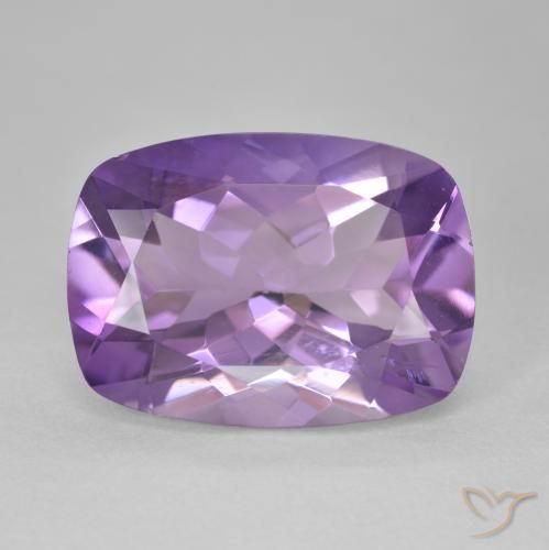 12.24ct 天然 ミディアムバイオレット アメジスト, クッション, VVS