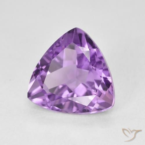 2.95カラットの天然Medium Light Purplish-Violetアメジスト、トリリオン、VVS-VS