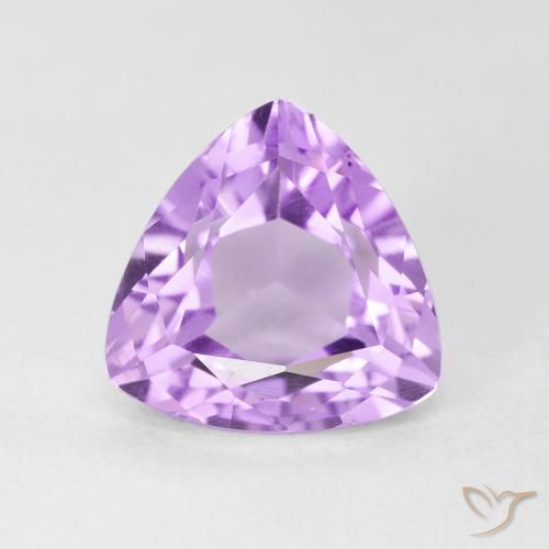3.14ct 天然 ライトバイオレット アメジスト, トリリオン, VVS-VS