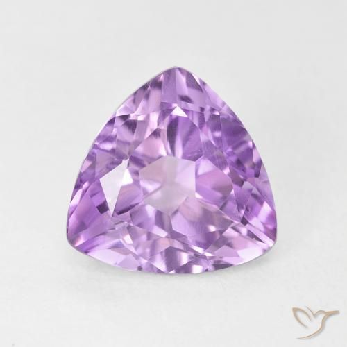 2.84ct 天然 薄いピンクがかった紫 アメジスト, トリリオン, VVS-VS