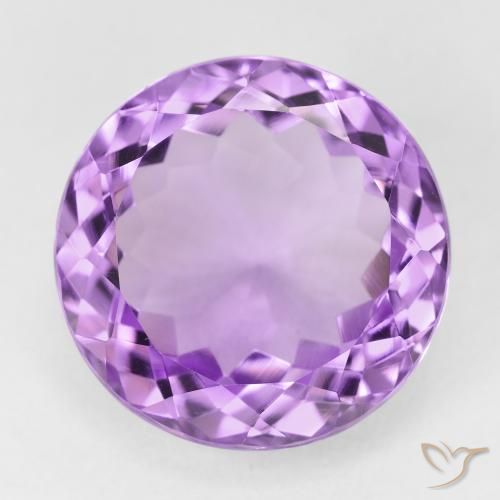 13.78ct 天然 ミディアムバイオレット アメジスト, ラウンド, VVS