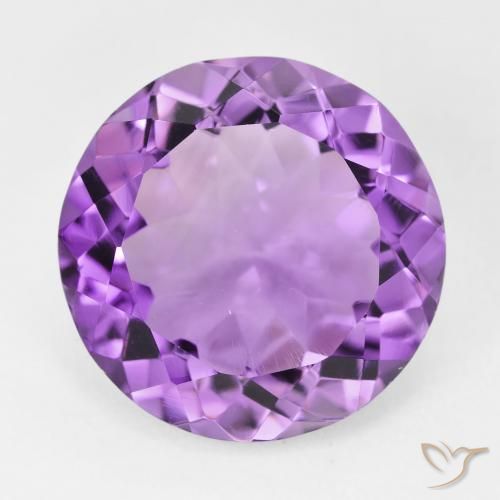 10.14ct 天然 ミディアムピンクがかったバイオレット アメジスト, ラウンド, VVS