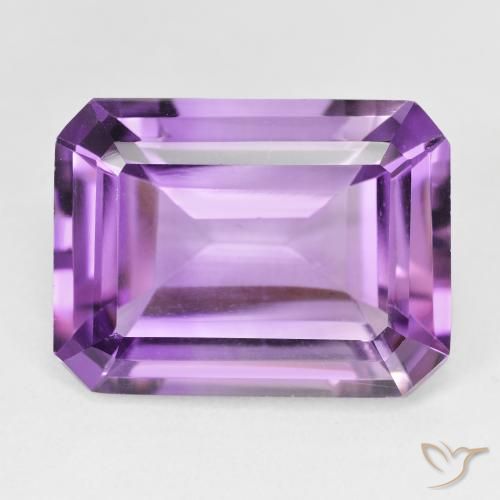 18.67ct 天然 ピンクがかったバイオレット アメジスト, エメラルドカット, VVS