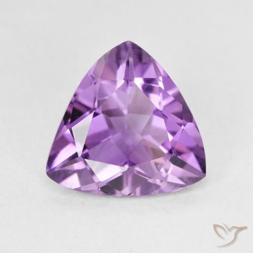 2.51ct 天然 ミディアムピンクがかったバイオレット アメジスト, トリリオン, VVS