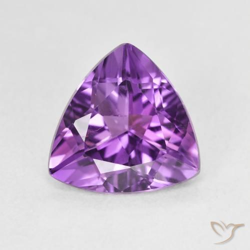 2.61ct 天然 ピンクがかったバイオレット アメジスト, トリリオン, VVS