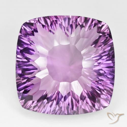 135.48ct 天然 ミディアムピンクがかったバイオレット アメジスト, クッション, VVS-VS