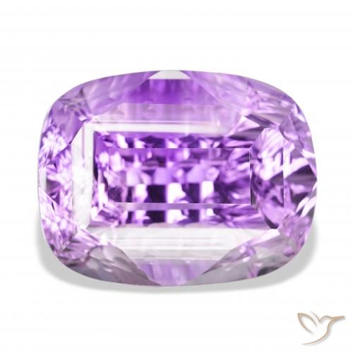 56.97ct 天然 ミディアムバイオレット アメジスト, クッション, VVS