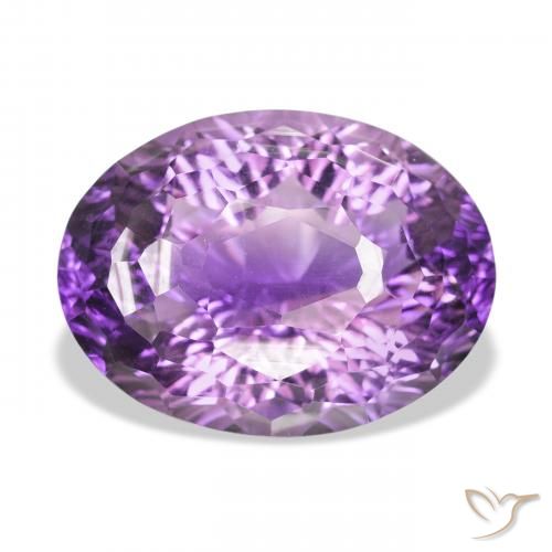 34.41ct 天然 ミディアムバイオレットピンク アメジスト, 楕円形, VVS