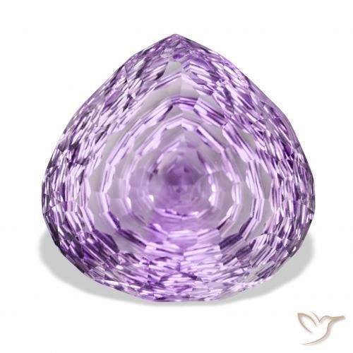 70.80ct 天然 濃いパープルがかったバイオレット アメジスト, 洋梨の形, VVS