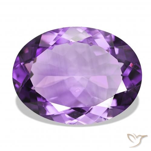 14.63ct ミディアムバイオレット アメジスト, 楕円形, IF