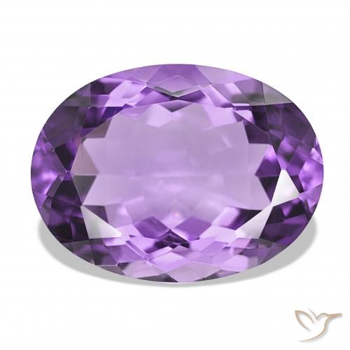 16.40ct 鮮やかなバイオレット アメジスト, 楕円形, IF