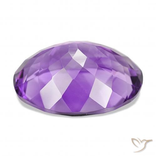 16.75カラットの天然濃いパープルがかったバイオレットアメジスト、オーバルカット、VS