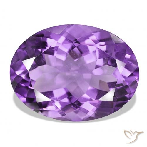 16.57ct ミディアムバイオレット アメジスト, 楕円形, VS