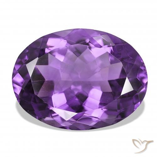 17.26ct 濃い紫 アメジスト, 楕円形, IF